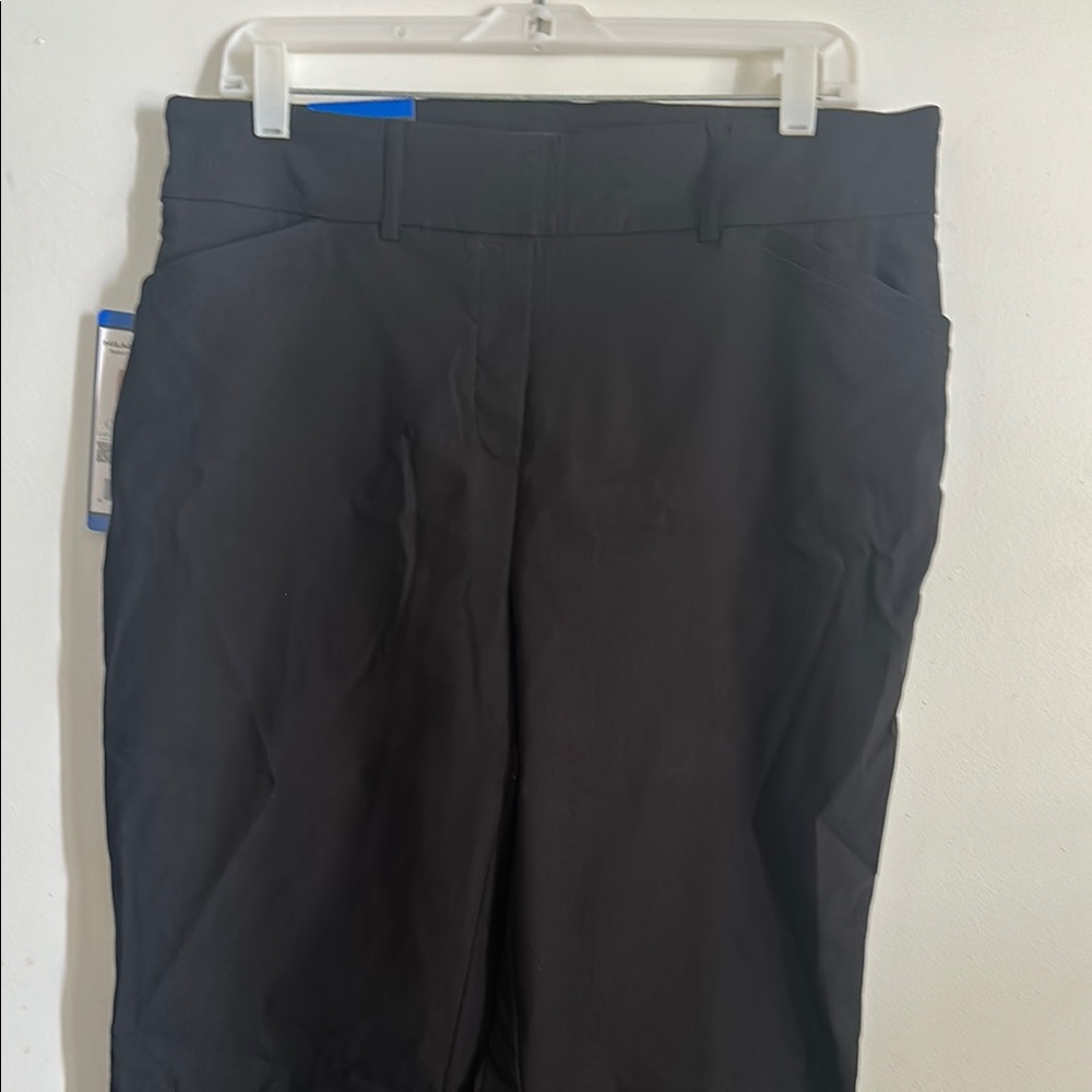 Hilary Radley Classic Black Mid Rise Slacks